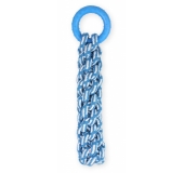 hračka pre psa hrubý lanový uzol s kruhom modrý