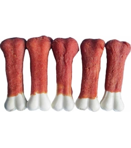 Kačacie na bielej kosti 12,5cm/ 10ks dobrota pre psov