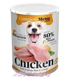 LOUIE complete menu monoprotein kuracie so zeleninou pre psov