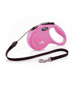 Flexi Classic  lanko "M" 5m/20kg ružové