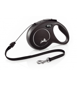 Flexi Classic  lanko "M" 8m/20kg čierne