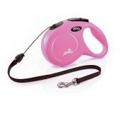 Flexi Classic lanko "M" 8m/20kg ružová