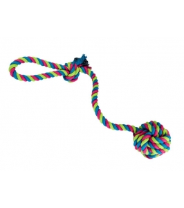 Preťahovadlo s bavlnenou loptou  9cm, 58cm/300g hračka pre psa