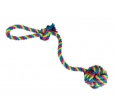 Preťahovadlo s bavlnenou loptou  9cm, 58cm/300g hračka pre psa