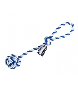 Preťahovadlo s bavlnenou loptou  9cm, 58cm/300g hračka pre psa