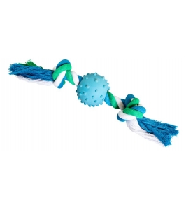 Uzol s gumenou loptičkou 30cm/210g hrčka pre psa