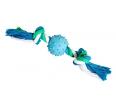 Uzol s gumenou loptičkou 30cm/210g hrčka pre psa