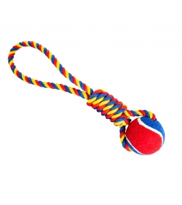 Vrahcie preťahovadlo s tenisákom 6cm, 36cm/130g hračka pre psa