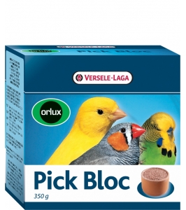 Pick Bloc - zobový kameň v miske pre vtáky - grit, koral a červený kameň